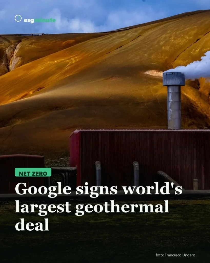 Geothermal plant vent on a volcanic hillside, cover for Google's enhanced geothermal deal with Fervo