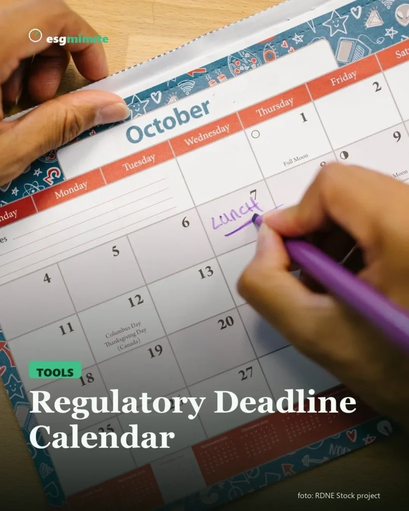 Regulatory Deadline Calendar