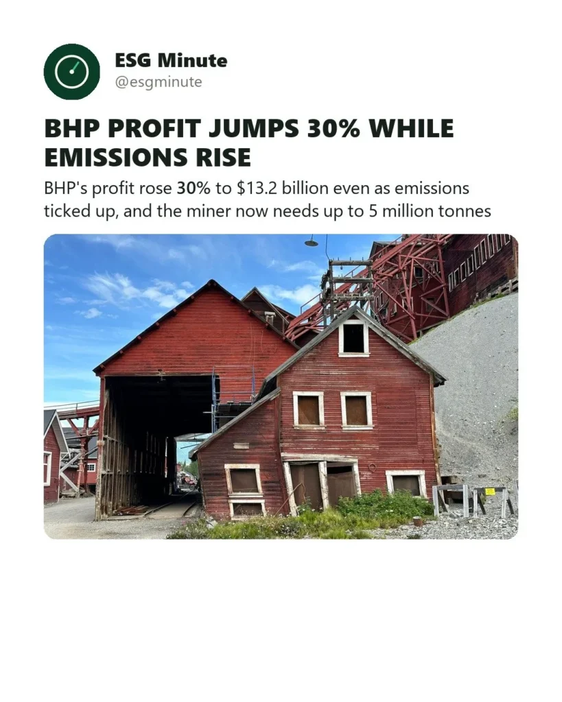 BHP Profit Jumps 30% While Emissions Rise, Turns to Carbon Credits for the Gap